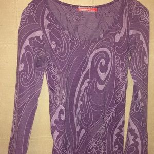 Funky purple shirt with white tribal design!
